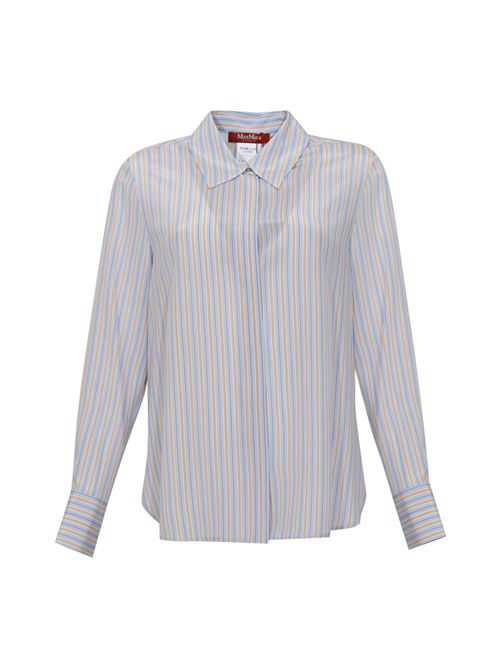 Camicia MSTFLIRT in crepe de chine a righe Azzurro MAX MARA STUDIO | 2616111011600005